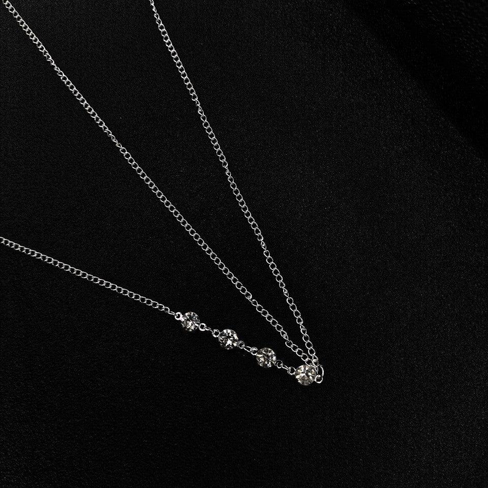 Chain Back Crystal Women Necklace Jewelry