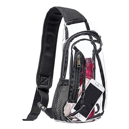Premium PVC Transparent Chest Bag – Waterproof Fanny Pack Crossbody & Belt Bag for Stadiums and Concerts