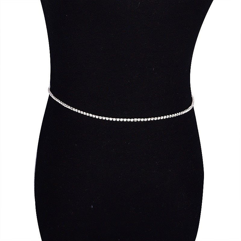 Rhinestone Butterfly Pendant Waist Chain Women Personality Versatile Body Chains