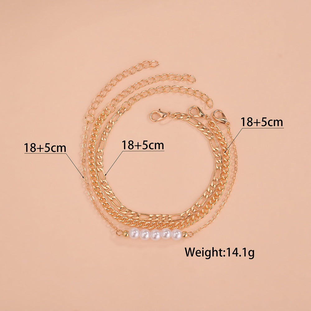 Pearl Layer Chain Bracelet