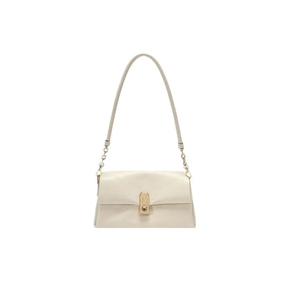 Small beige shoulder bag, bag women glacier white armpit bag, commuter top handle bag, versatile hobo bag for women