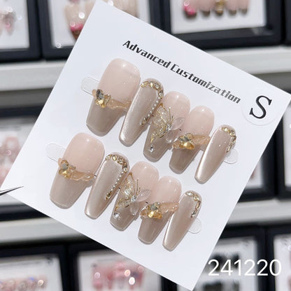 1028- Handmade press on nails fake nails removable
