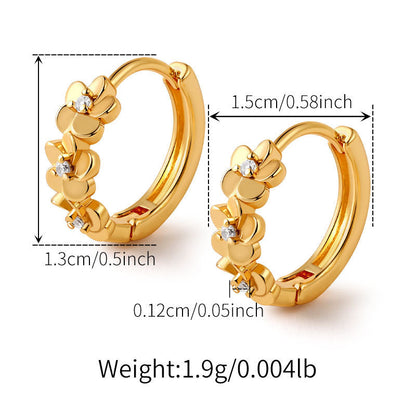 Vintage Zircon Ear Cuff Earring