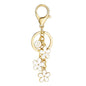 Initial Keychain White/Pink Flower Charms for Key Cute Letter Keyring Bag Charm 26 Letter Flower Cherry Blossom Daisy Keychain