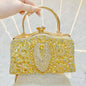 Nightout bag with diamond inlaid carrying bag, ladies banquet single shoulder crossbody carrying bag