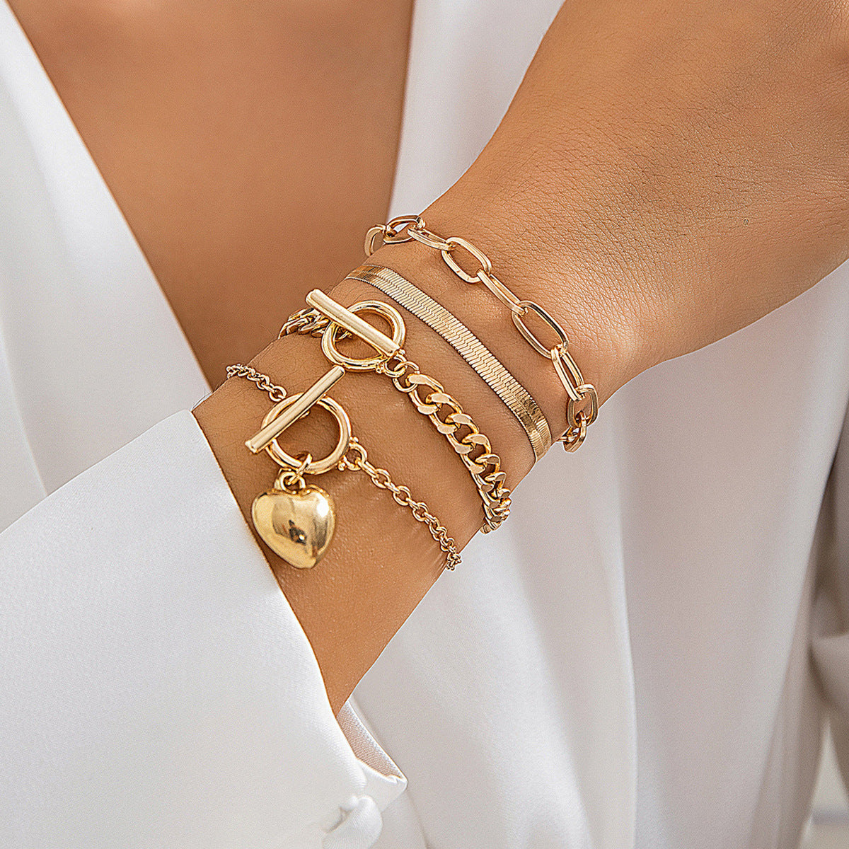 Snake Bone Chain Fashion Bracelet Set