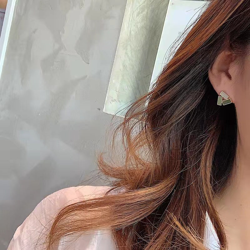 Geometric Triangle Earrings