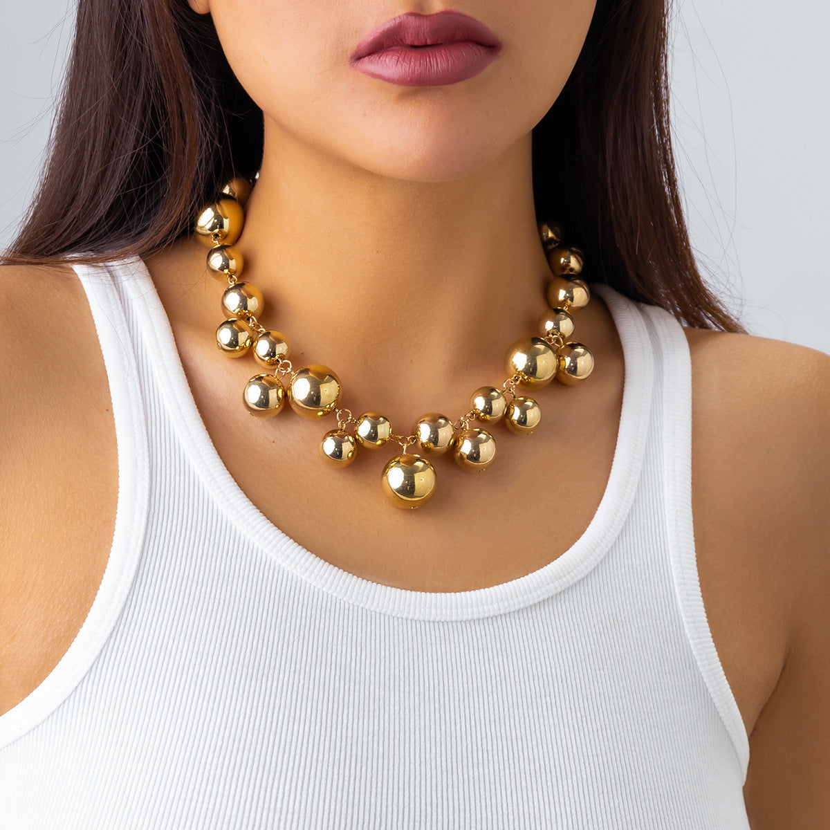 Punk Style Pearl Short Choker Necklace for Women