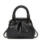 Top handle small purse, small tote purse with crossbody strap, Versatile pleated stylish underarm bag