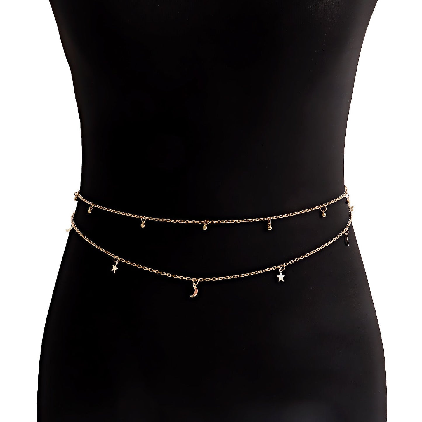 Beach Fashion Belly Chain Moon Body Jewelry Star Tassel Waist Chains