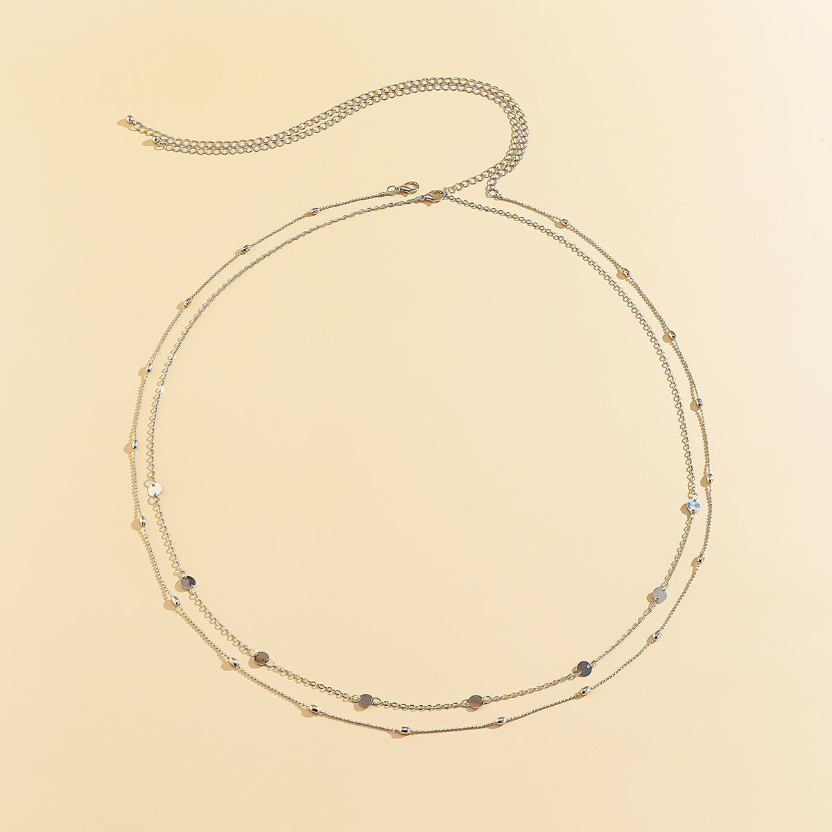 Popular Design Sexy Vintage Double-Deck Summer Beach Metal Waist Chain