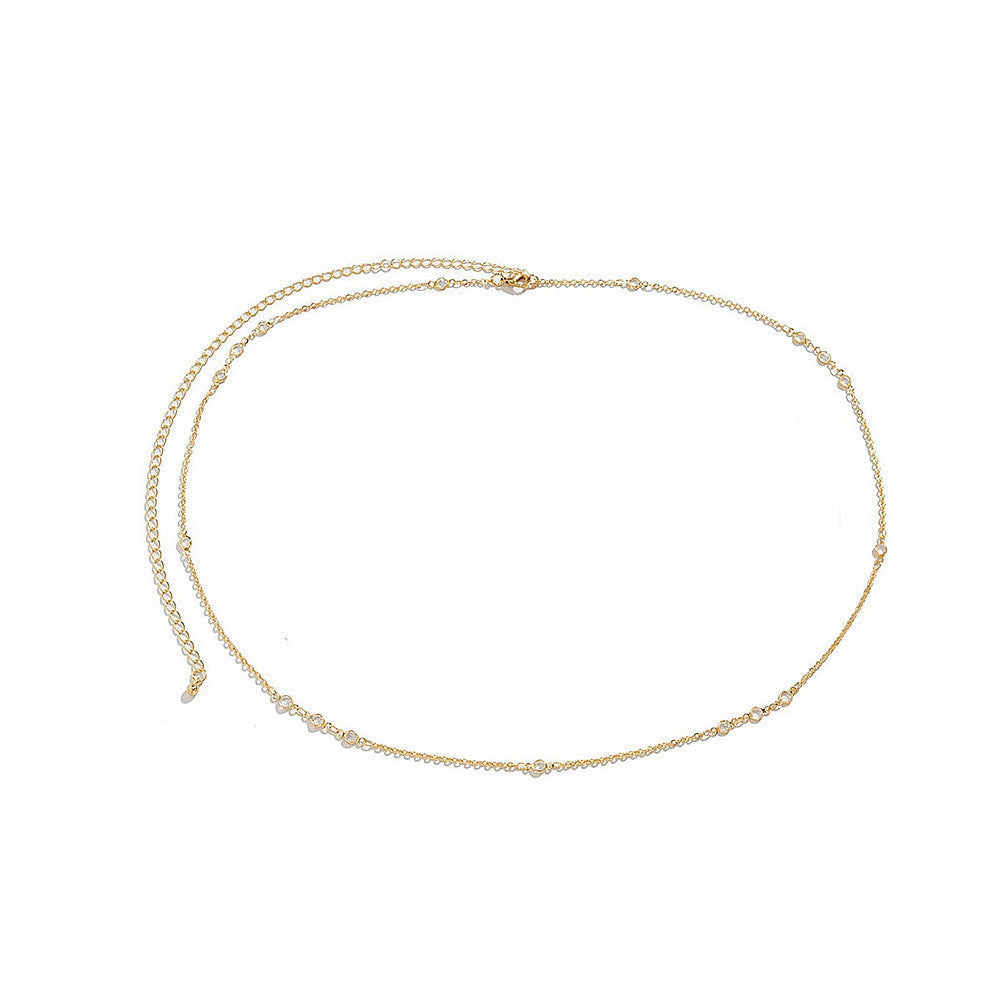 Summer Belt Dance Waist Chain Sexy Crystal Waist Jewelry Belly Body Chain