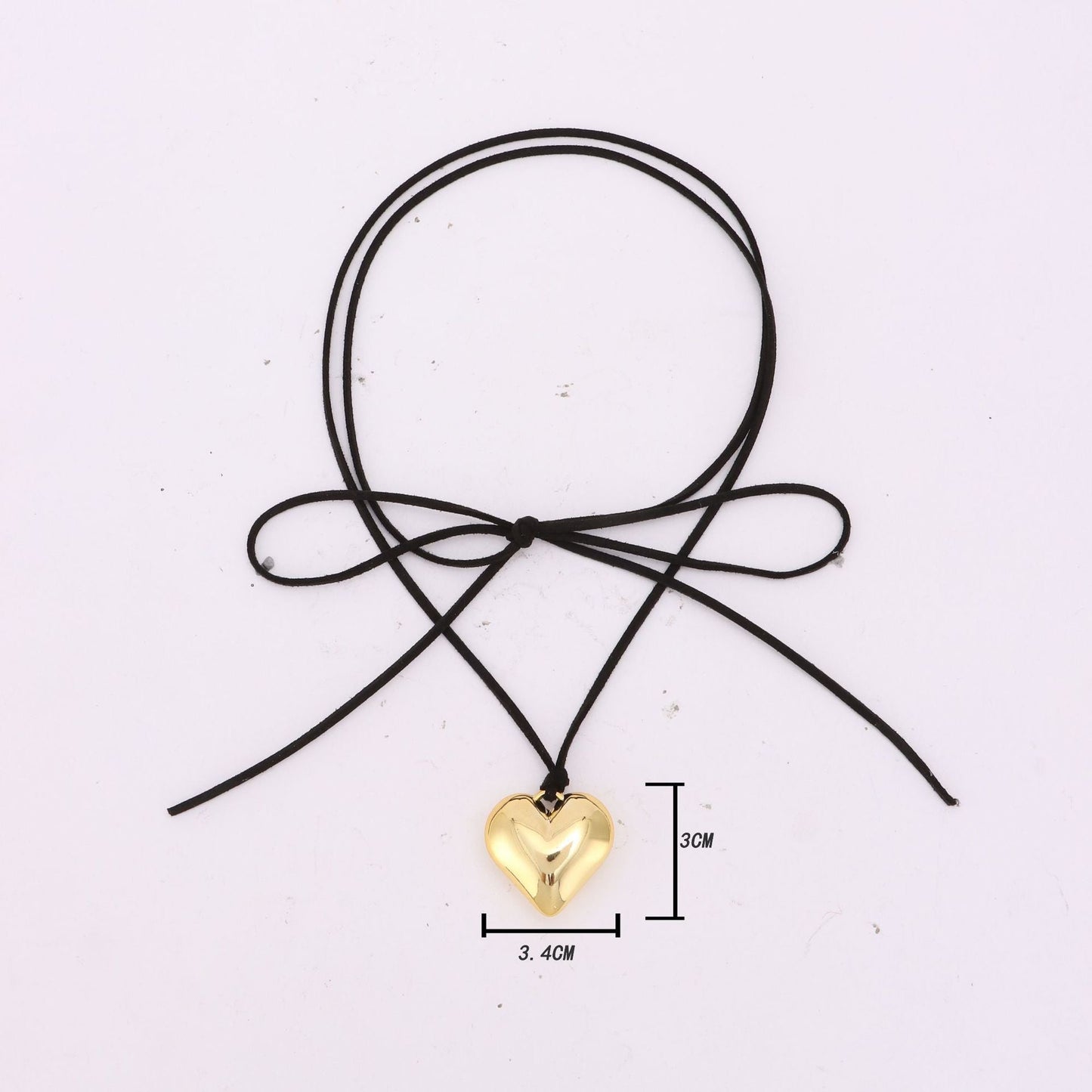 Chunky Puffy Heart Choker Necklace