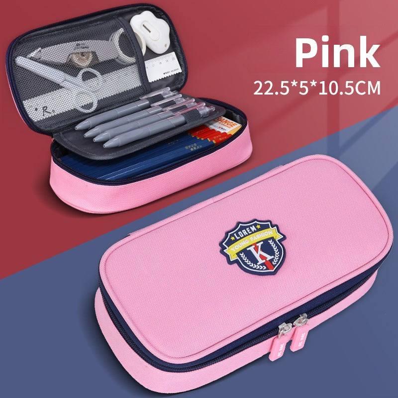 Large capacity multi-layer pencil case, primary school children's stationery box, pencil case, stationery storage bag
