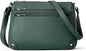 Small crossbody bag for women, shoulder bag multi-zip pocket bag, classic function messenger bag