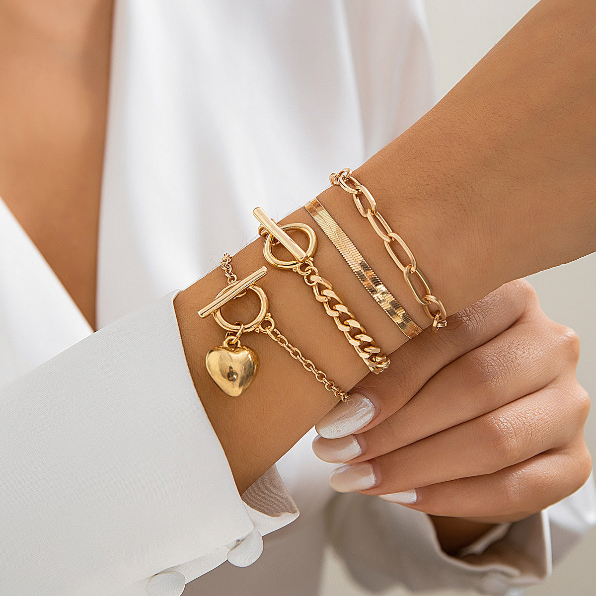 Snake Bone Chain Fashion Bracelet Set