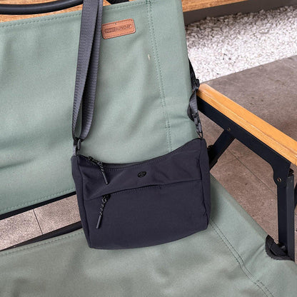 Small Casual Bag Women, Casual Simple Crossbody Bag, Nylon Wide Shoulder Strap Daily Commuter Shoulder Bag