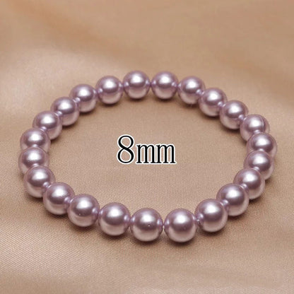 Simple Elegant Round Beads Shell Pearl Beads Bracelets
