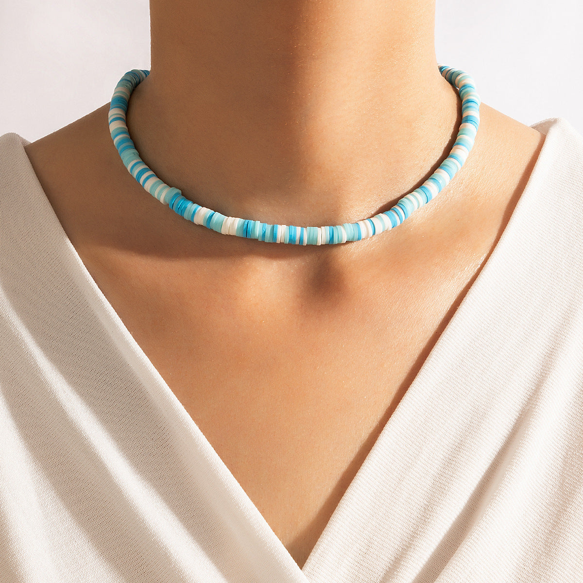 Small Colorful Soft Clay Necklace