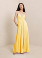 Pleated Tie-Strap Slip Dress