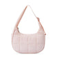 Nylon bag large capacity women's armpit bag, down bag versatile shoulder bag, solid color silk cotton handbag, puffer bag hobo
