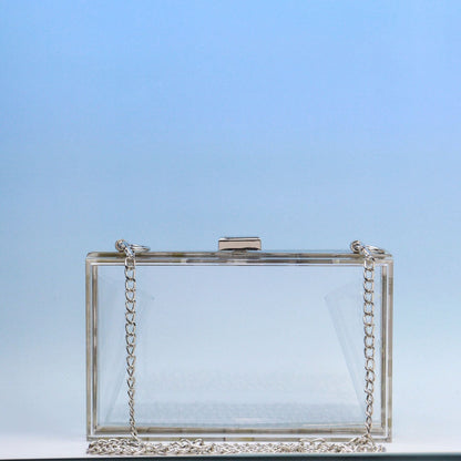 Acrylic Women's Bags, Small Square Bags, Transparent Box Bags, Dinner Bags.