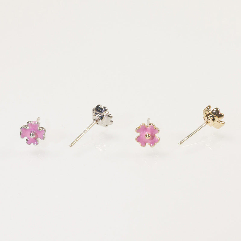 Butterfly Moon Flower Stud Earrings Set