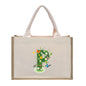 Cotton and linen canvas tote bag, printed letter tote bag, portable light handbag, gift shopping bag