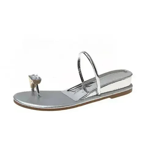 Rhinestone Beach Flip Flops - Glam Sandals | Femstylo