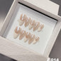 Classic French Pearlescent White Handmade Press on Nails Advanced Autumn/Winter Whitening