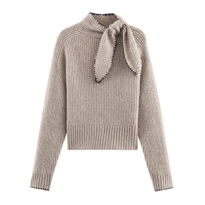 Sweet Bow Detail Knit Sweater
