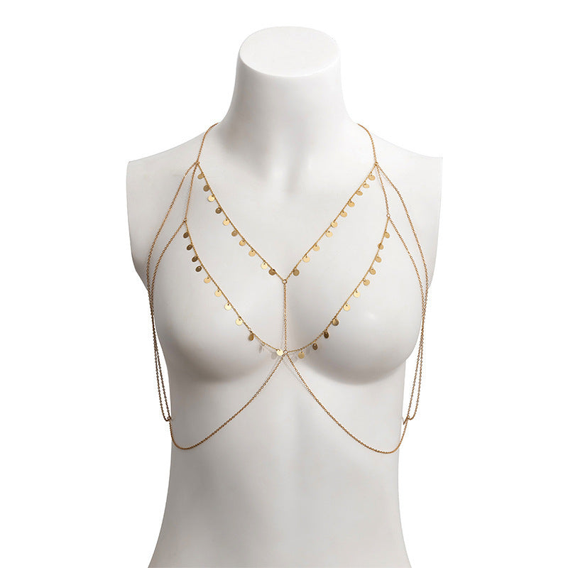 Sequin Tassel Bikini Party Chest Chain