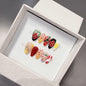 Handcrafted 3D Flowers Handcrafted White Short HandmadePress on Nails