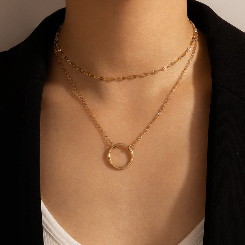 Double Layered Chain Necklaces for Women