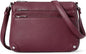 Small crossbody bag for women, shoulder bag multi-zip pocket bag, classic function messenger bag