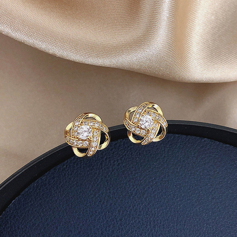 Crystal Four Leaf Clover Earrings Women