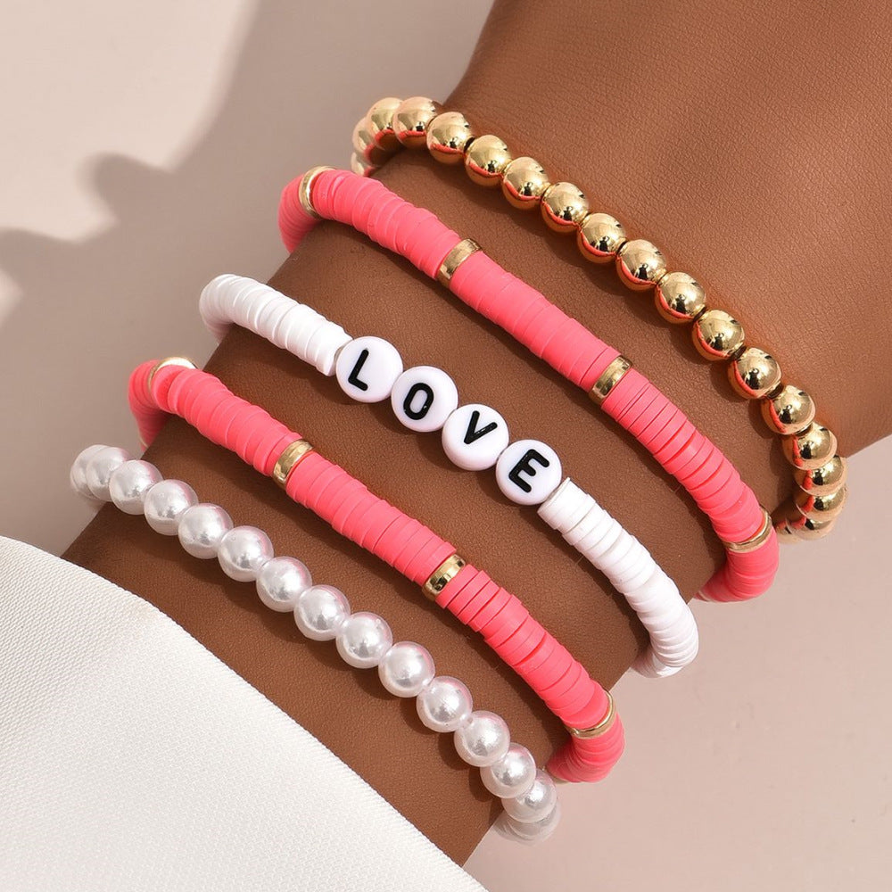 Bohemian Colorful Elastic Beaded Bracelet for Women