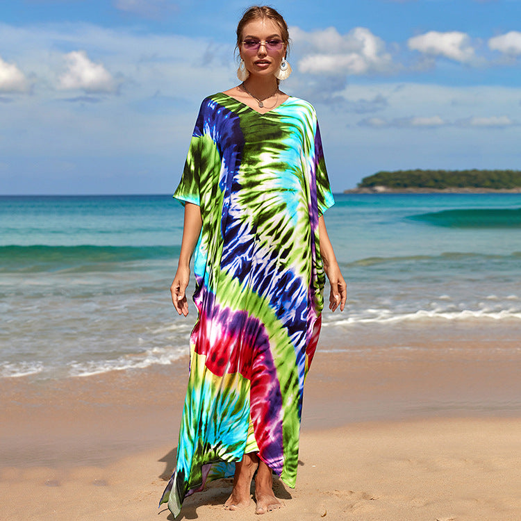 Bohemian Beach Robe ¨C Sexy Loose-Fit Bikini Cover-Up, Vacation Sun Protection Kimono
