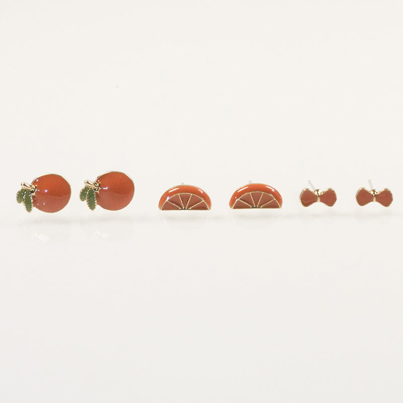 Fruit Orange Earring Set