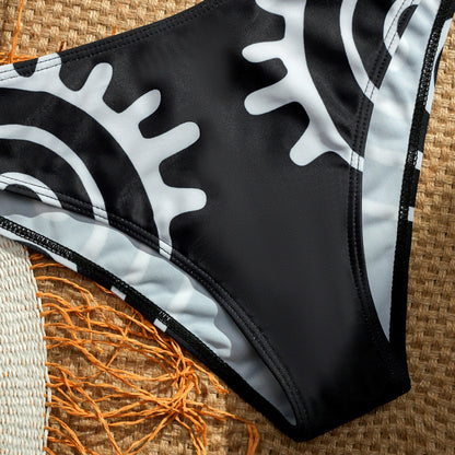 Sexy bikini print women's split swimsuit BIKINI