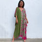 Cotton Ombre Beach Robe ¨C Loose Striped Bikini Cover-Up Dress, Vacation Maxi Kimono