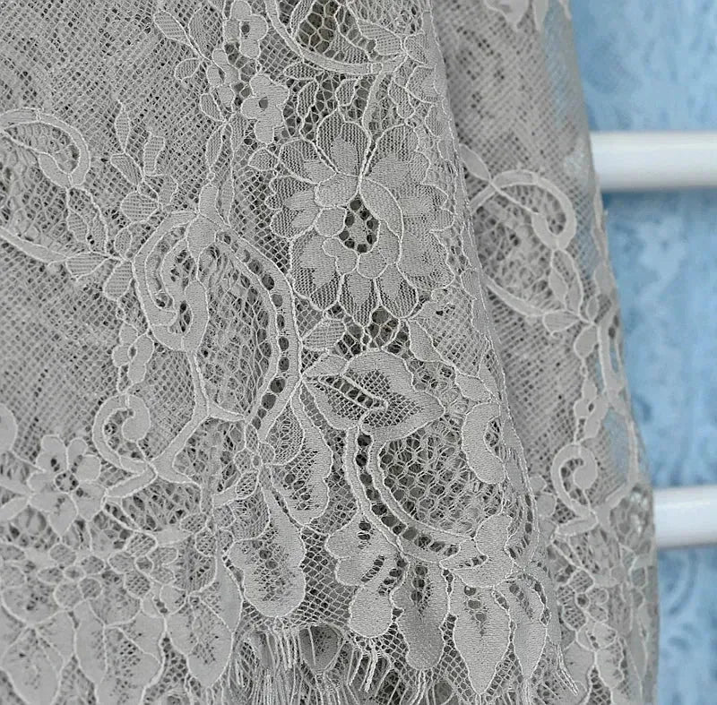 3Meters/lot Off White French Chantilly Lace Fabric , Eyelash Embroidery Lace Craft Bridal Veil Lace Accessory 150cm Width