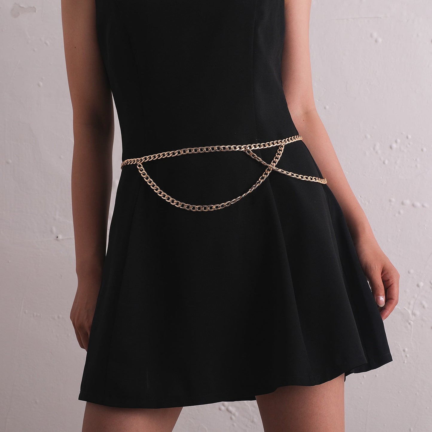 Women Simple Body Jewelry Multi-Layered Chain Body Belt Chain