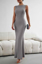 Sleeveless Tights Fashion Elegant Women's Slim Fit Women's Sleeveless Pleated Maxi Dress