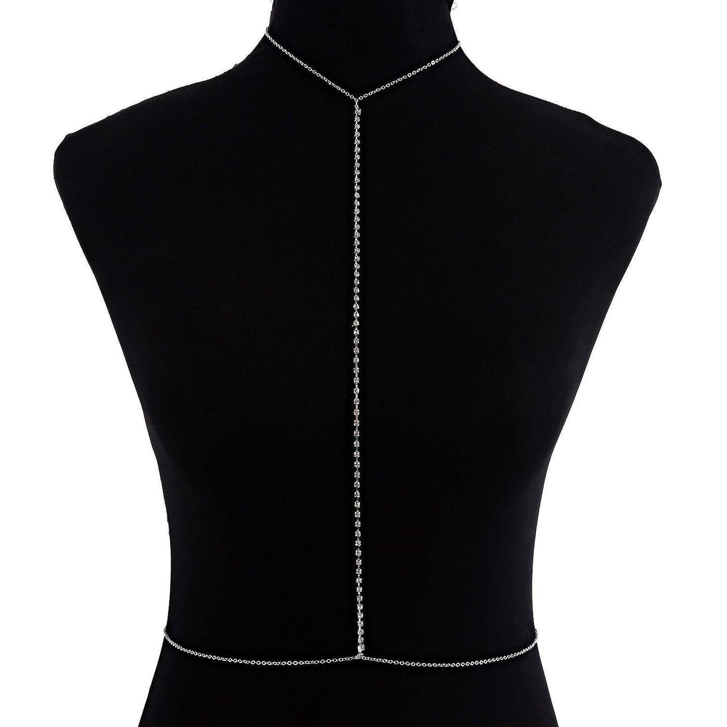 Bra Chain Sexy Cross Rhinestone Body Chain