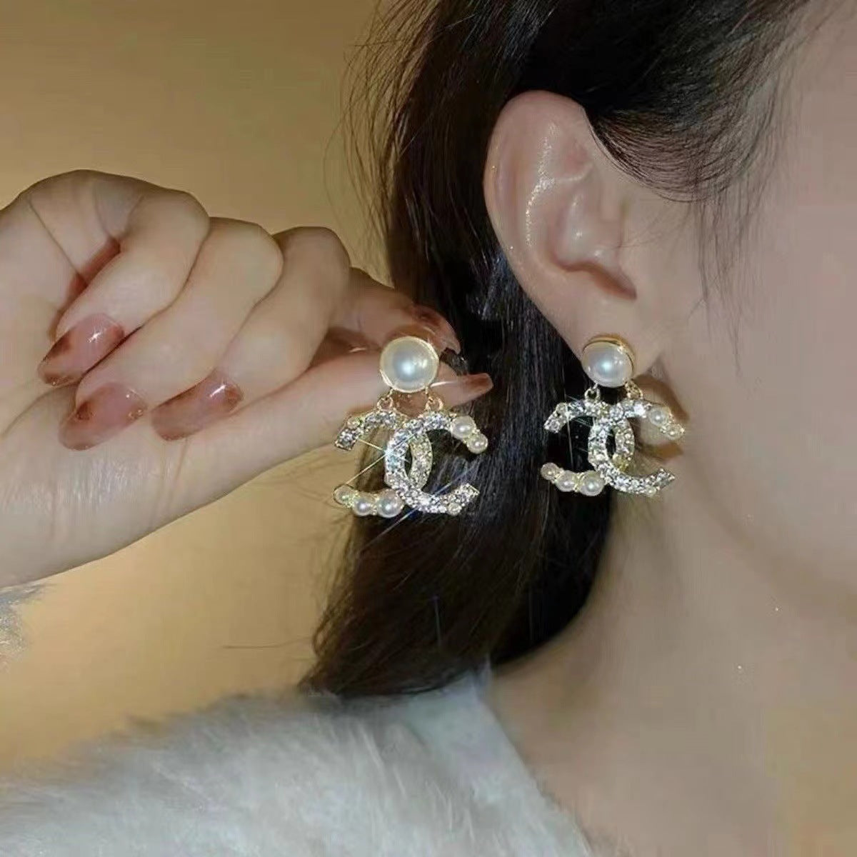 Elegant Women Wedding Pearl Pendant Earrings Necklace Sets