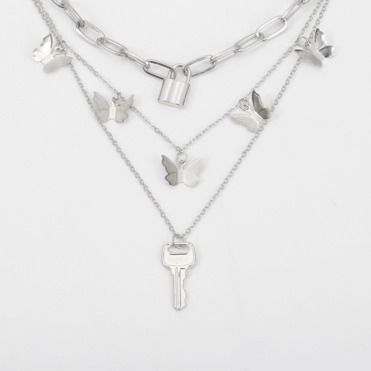 Layer Chain Butterfly Necklace