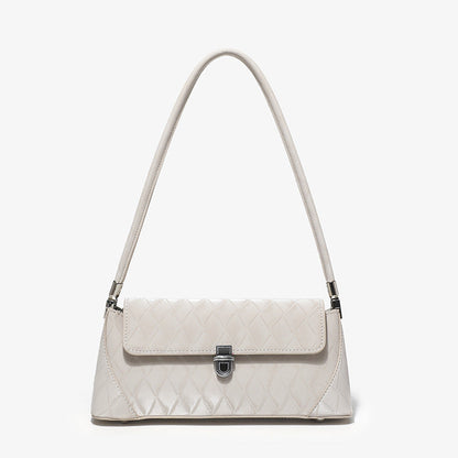Small shoulder purse, pink baguette armpit bag, versatile diamond tote bag, simple shoulder bag