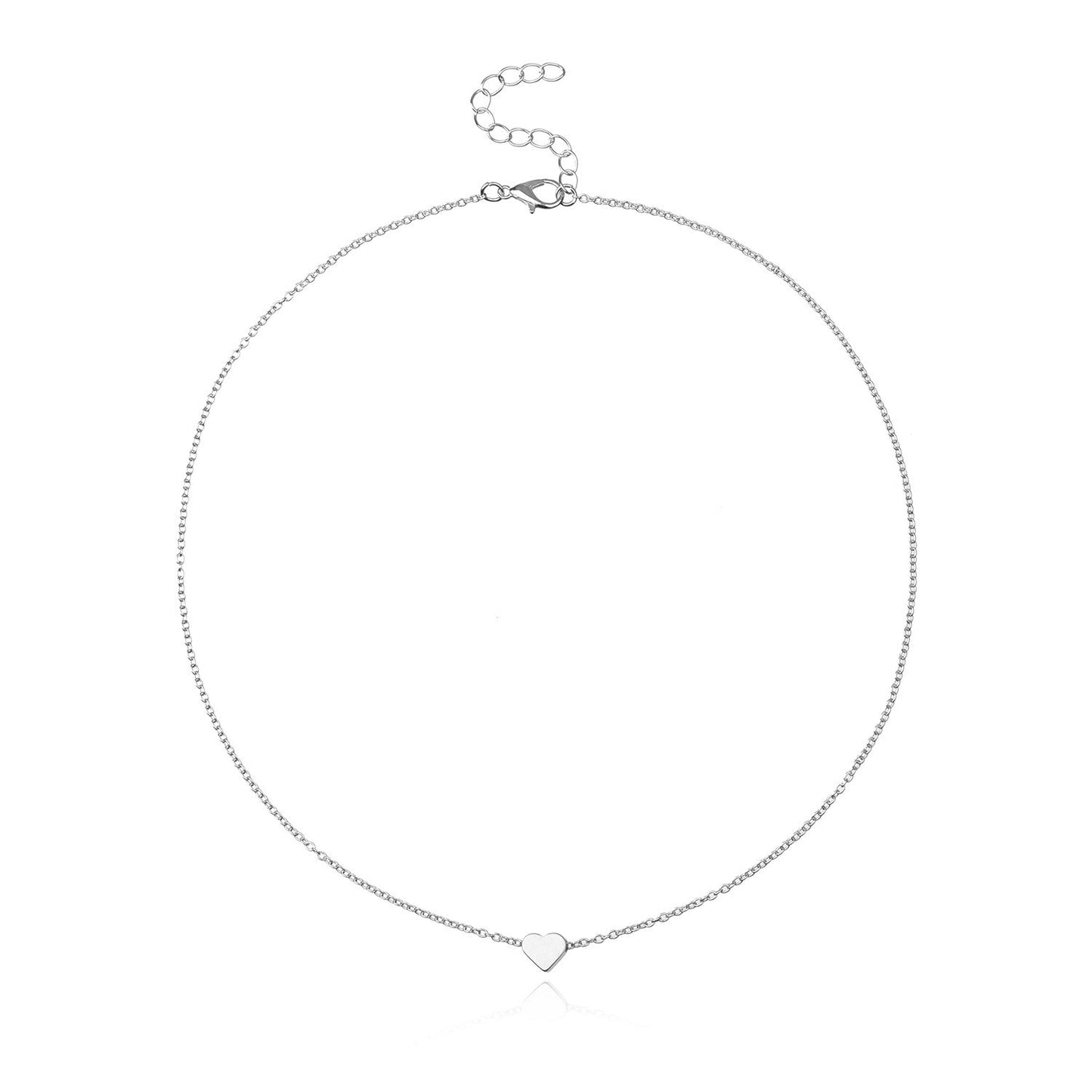 Heart Charm Choker Necklace