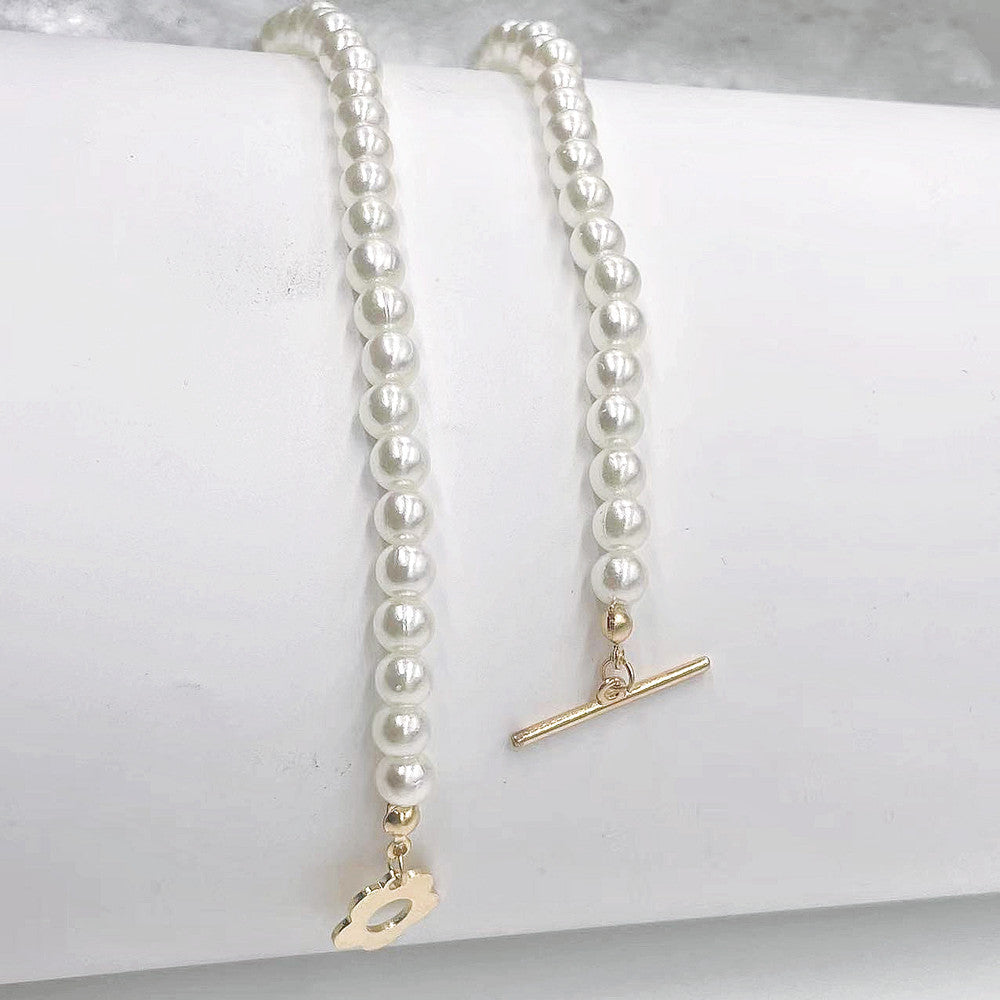 Fashion Flower OT Pearl Necklace